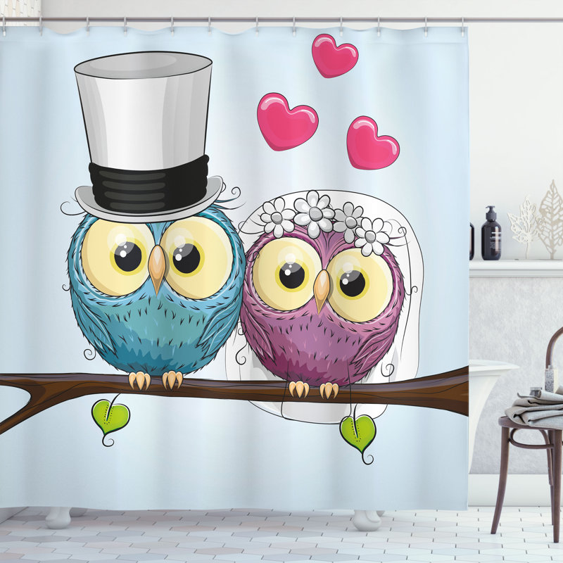 Shower Curtain with Hooks Included, 75"H x 69"W