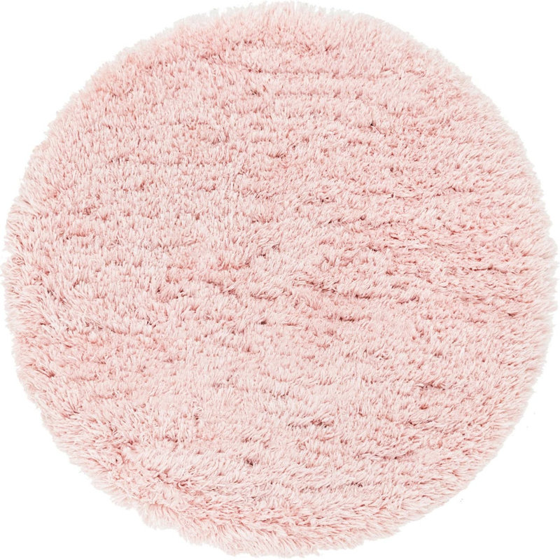 Hermina Light Pink Area Rug, Round 3'3"