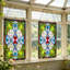 17"x29" Tiffany Style Stained Glass Window Panel, Vertical Hanging Privacy Screen, Stained Glass Suncatcher Window Decor for Living Room, Bedroom & Kitchen