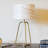 Boltuch MARBLE PATTERNED CYLINDER LAMPSHADE TABLE LAMP
