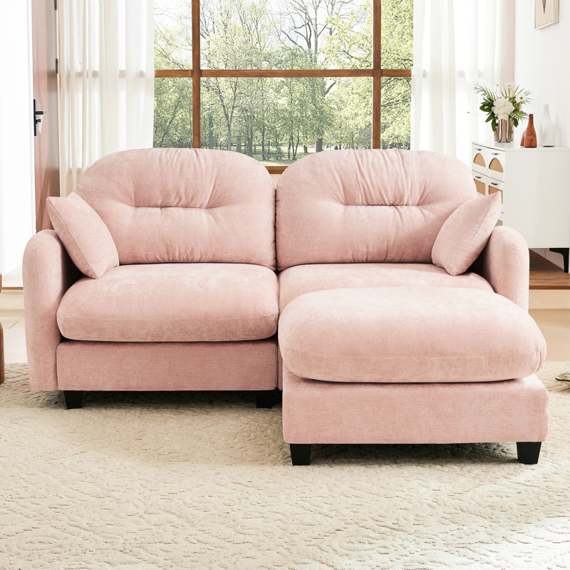Rose avec assise plissée et élégante, assise confortable en chenille ergonomique et mobile, différentes combinaisons