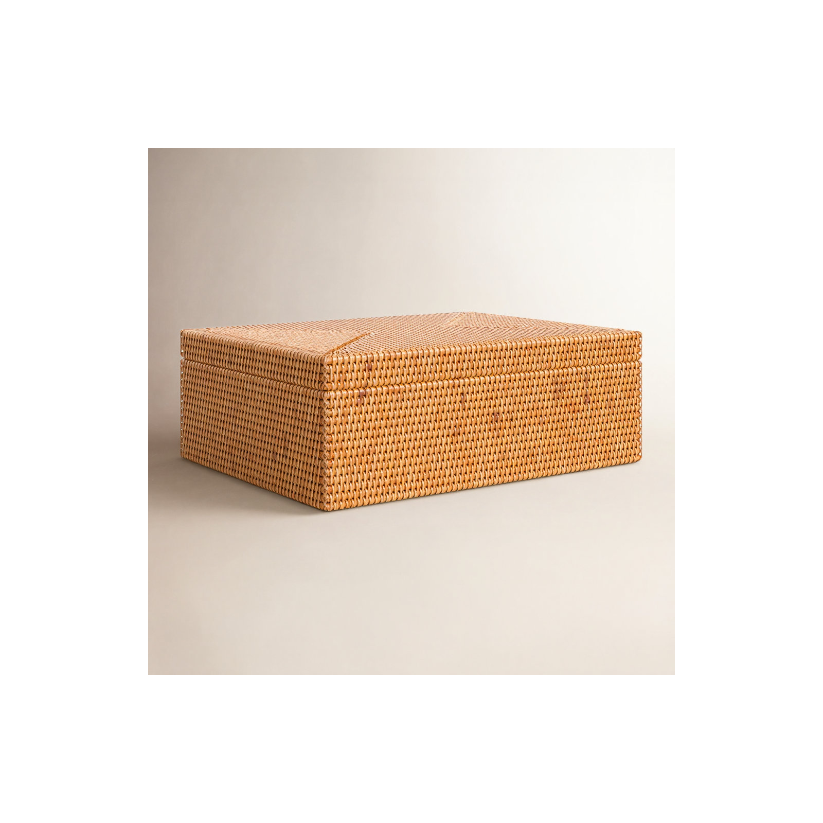Rattan Basket, Honey Brown