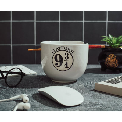 Service de table 9 3/4 Akim Harry Potter | Ensemble bol et baguettes 20 onces Ramen
