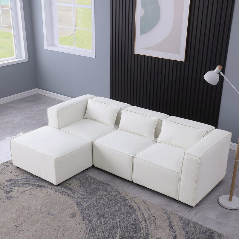 Modular Sofa  Chenille Fabric,  Simple And Grand, The Seat And Back Is Very Soft. This Is Also A KNOCK DOWN Sofa