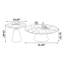 Ensemble de tables basses en marbre avec base en acier inoxydable-868668544-868668558