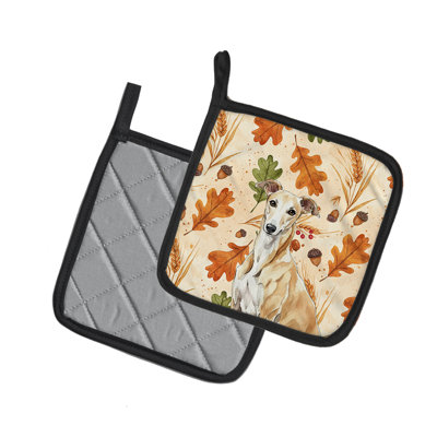 Paire de porte-casseroles Fawn Greyhound Heirloom Fall