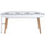 Table extensible, table à manger, table de bureau, table basse, pieds en bois, 100/140 / 180x100x75cm