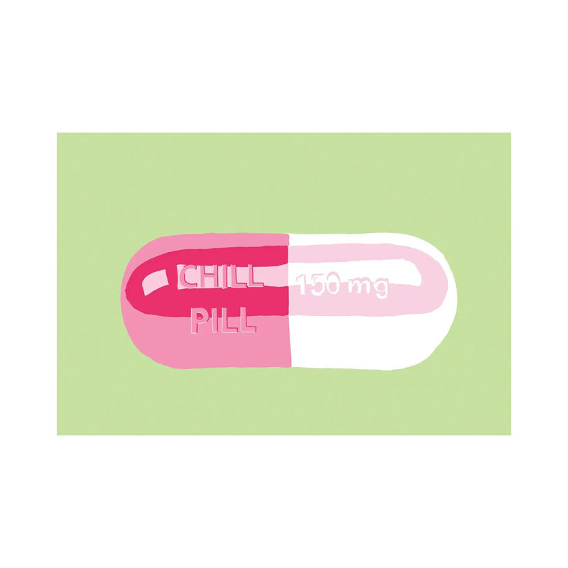 Chill Pill Mint - Wrapped Canvas Print, 101.6 cm H x 66.04 cm W x 1.91 cm D
