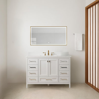 48"Single Bathroom Vanity with Engineered Stone Top