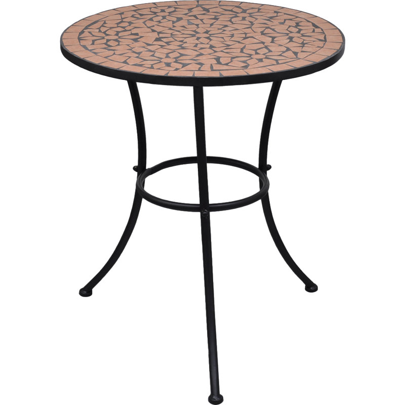 Round Metal Outdoor Balcony Table , 60cm cm W 60cm cm D