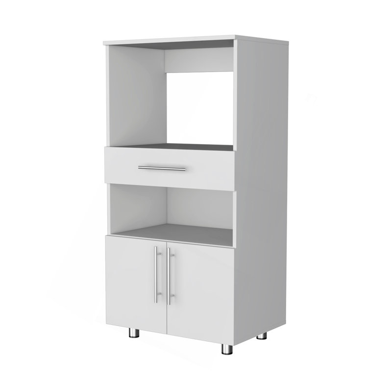 Corsica Pantry Cabinet Microwave Stand, Multi-Function With Drawer