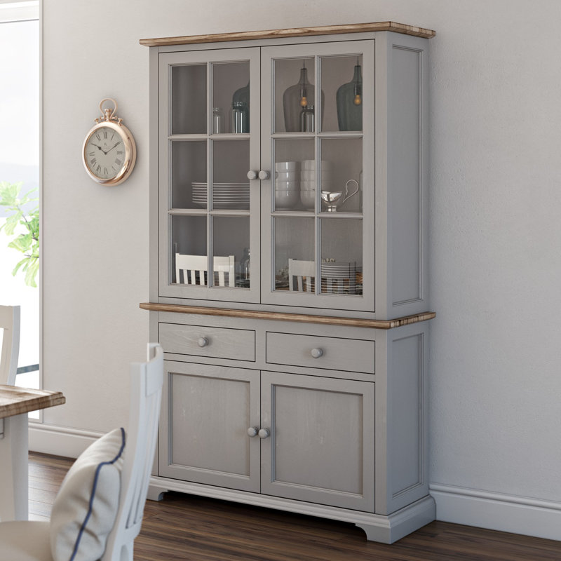 Teague Display Cabinet, Dove Grey