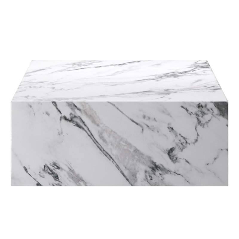 Table basse David Contract, Blanc, Marbre