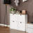 Cabinets | Slim Freestanding Shoe Storage Cabinet, 4 Flip Drawers, Adjustable Shelf, Modern Snow White E1 MDF for Foyer | Modern | Entryway