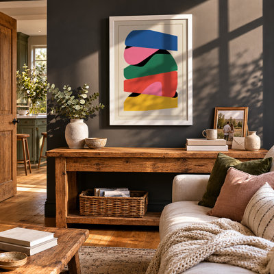 Chromatic Rhythms Geometric - Framed Print