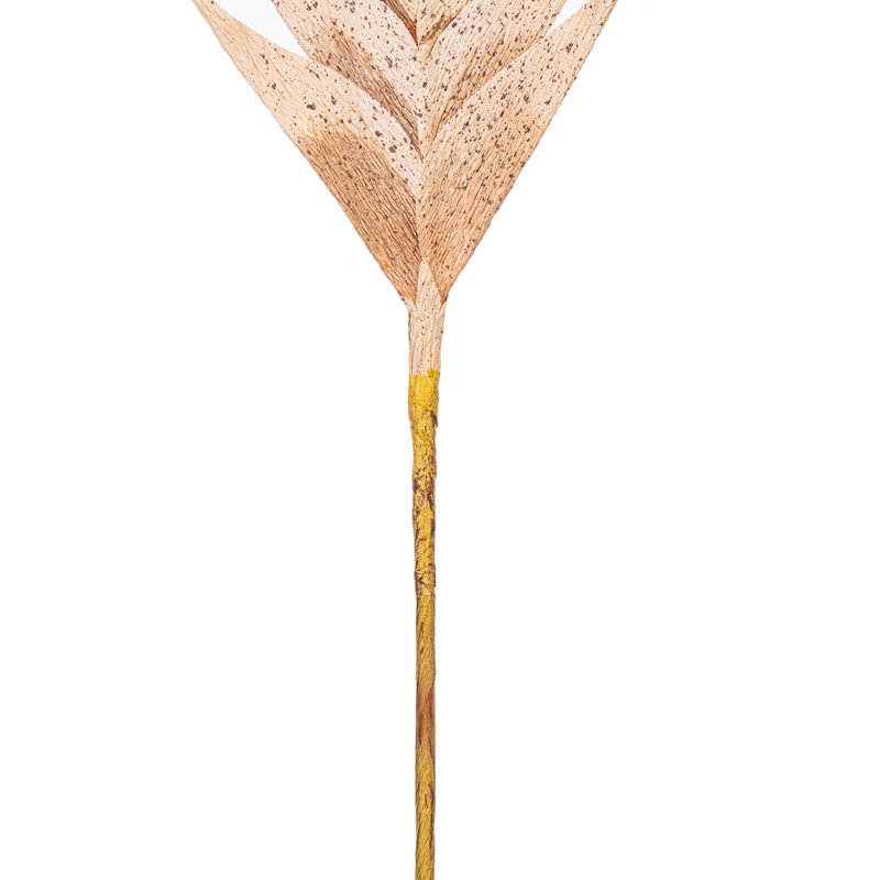 Vickerman 28" Artificial Brown Designer Sword Palm Stem 3/Bag. Features a paper based palm., Light Brown