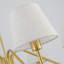Lustre traditionnel en lin 6 lumières avec abat-jour en tissu blanc-300272503