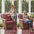 Outdoor Chair Cushions 24 x 24  x 6  Inch, Outdoor Replacement Cushion Set of 2, Back & Seat Patio Cushions for Outdoor Furniture,  Weather Resistant Patio Chair Cushions with Removable Cover and Straps, Red-1199760948