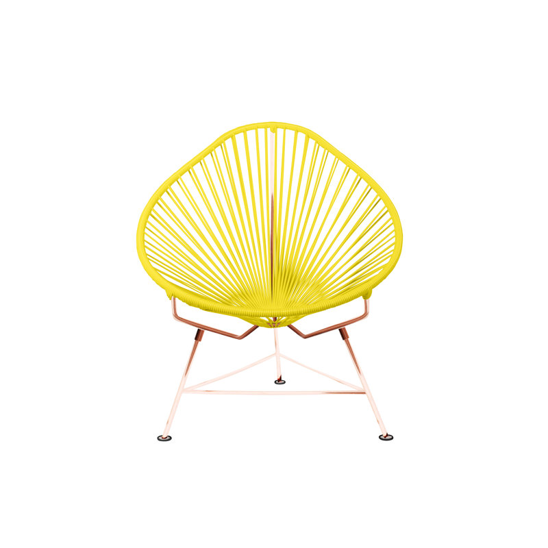 Outdoor Lounge Chair, Bright Yellow/Copper