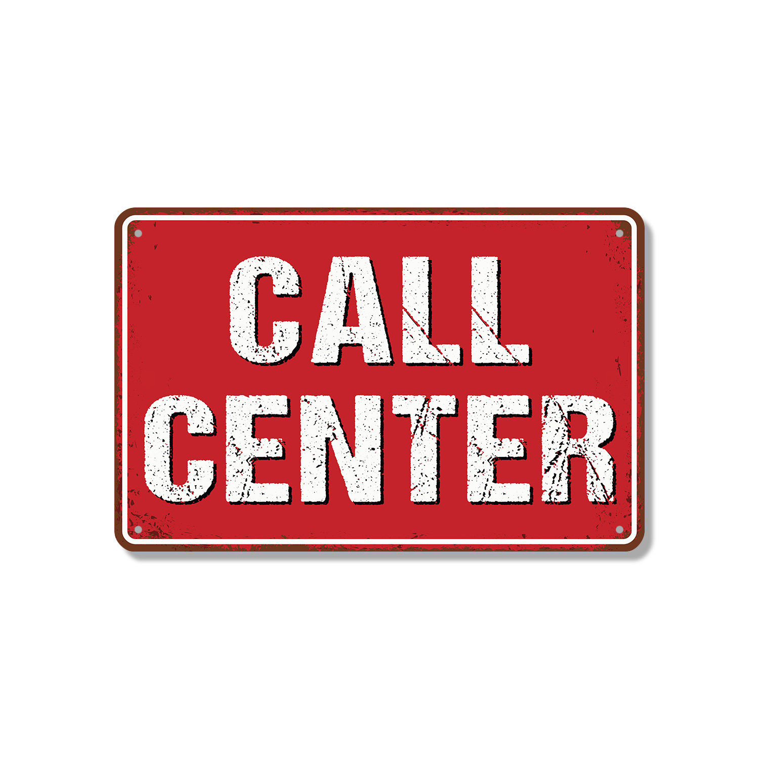 SignMission Call Center 7 Inch x 10 Inch Novelty Aluminum Sign | Wayfair