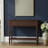 Double-Drawer Dark Cherry Wood Console Table