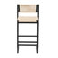 2 tabourets de bar avec corde en papier tissé, base en métal, style moderne, adapté à toutes les occasions, capacité jusqu'à 220 lb, l 14,91 po x H 35,19 po n'importe où,