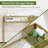 Maddyson 43'' Narrow Console Table with Glass Shelves and Gold Metal Frame