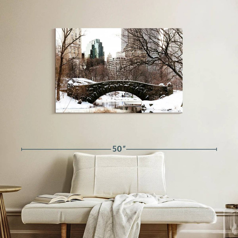 Ravi Gapstow Bridge Snow, H 26 po x l 39 po