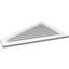 Half Peaked Left Surface Mount Signature Urethane Functional Gable Vent 8/12 Pitch Primed Tan-103254836
