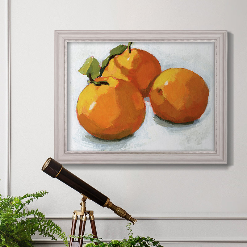 " Citrus Grouping I ", 21" H x 25" W x 2.5" D, Brown Closed Corner Framed Canvas