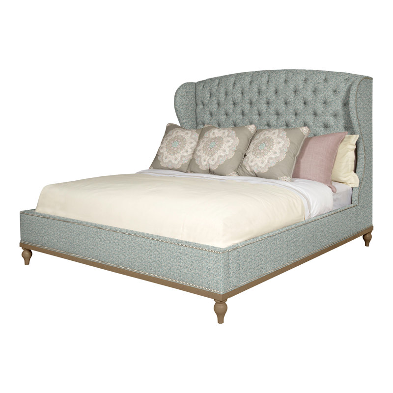 Emma Queen Upholstered Panel Bed, Navajo, Yes, Tuck Water