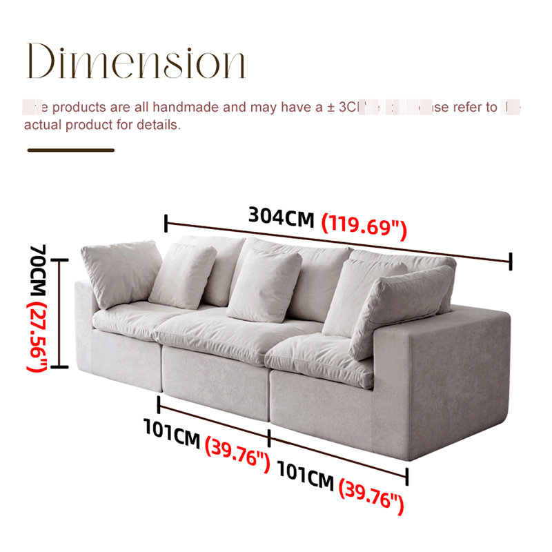 Canapé modulaire compressé à 3 places en gris, canapé-lit minimaliste moderne pour le salon, éponge à haute densité 33d, conception compacte, tissu de qualité, canapé modulaire à emballage quadruple, gris, économie