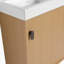 Meuble-lavabo mural 18,5 po avec lavabo en résine, porte simple à fermeture douce, panneau de fibres à densité moyenne, bois naturel (KD-Packing)-730183191