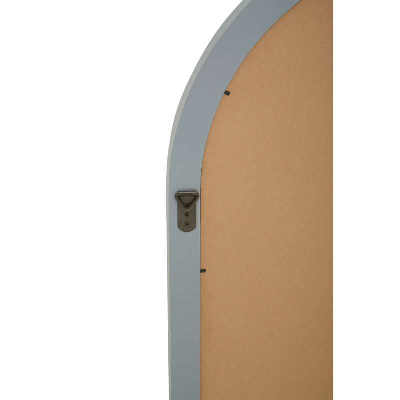 Waukena Metal Flat Wall Mirror, Grey