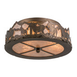 Running Horses 3 - Light Flush Mount