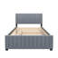 Velvet Upholstered Platform Bed With Trundle-2053765461-2079959493