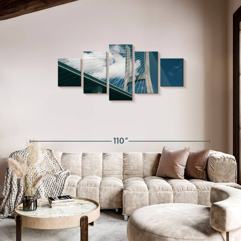 Retro Vasco Da Gama Bridge, 34" H x 74" W