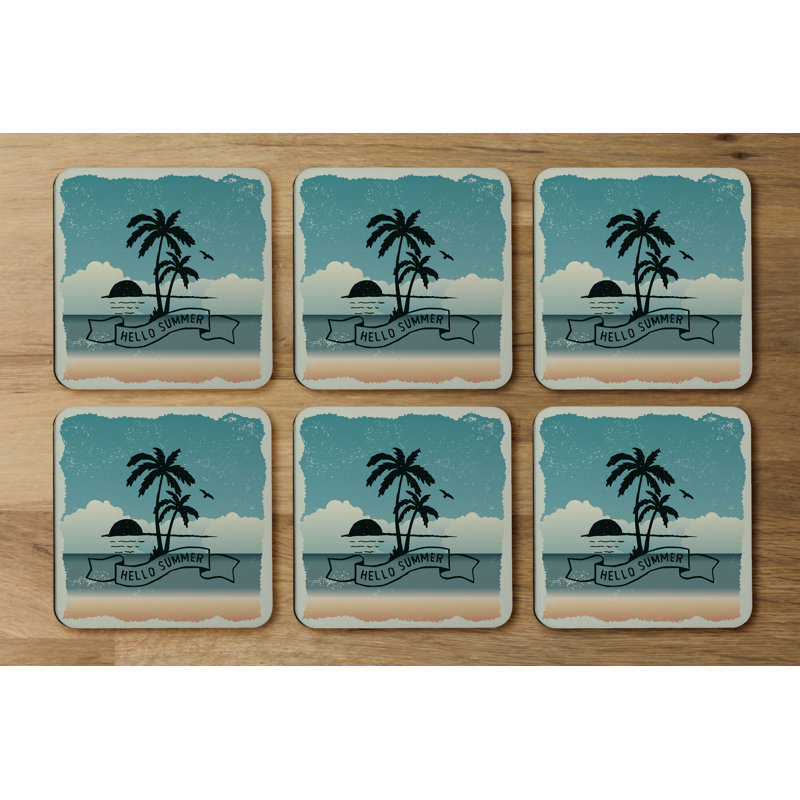 Square 6 Piece Coaster Set