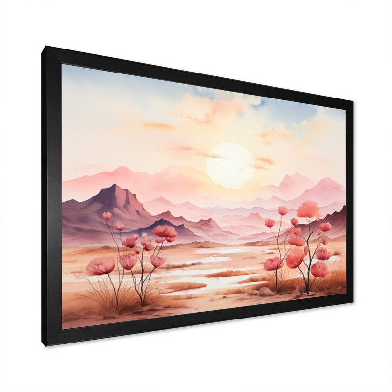 Tranquil Nature IV sur toile, H 16 po x l 32 po x P 1 po, Cadre simple noir