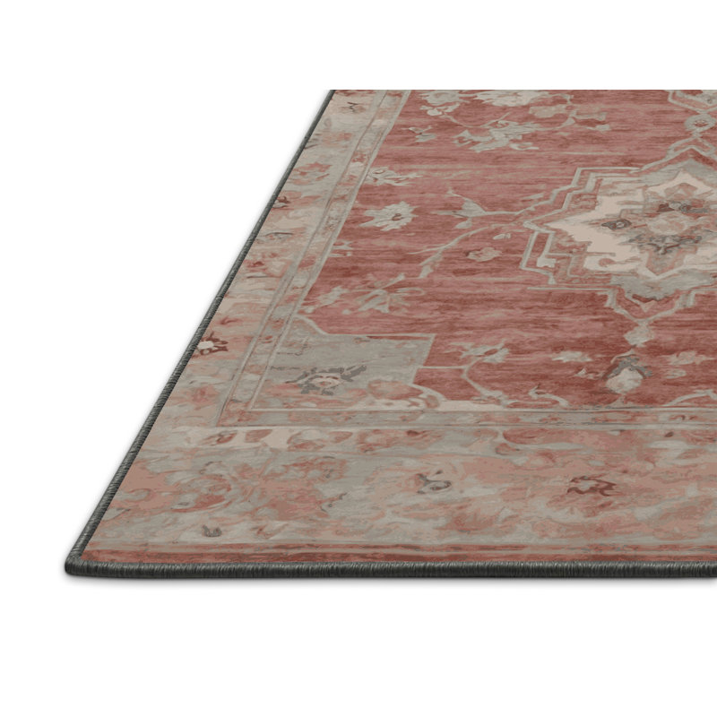 Tapis brun soyeux et moelleux, Rond 5 pi