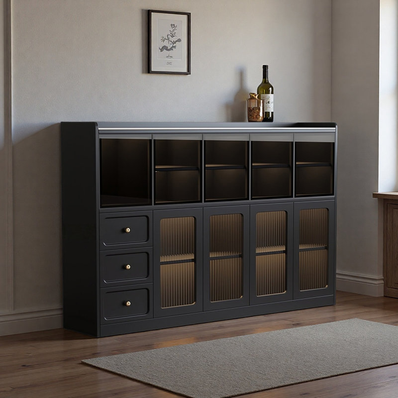 Mid ancient style storage sideboard cabinet, 45.27" H x 70.15" W x 13.77" D