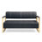 57.9" Width Modern Upholstery Faux Bonded Leather Loveseat Sofa For Living Room Accent Love Seats For Small Spaces 2 Seater Couch Sofa Office Apartment Studio Furniture With Golden Metal Arms-106769544
