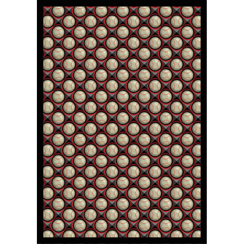 Sports Bases Loaded Area Rug, 3'10" x 5'4"