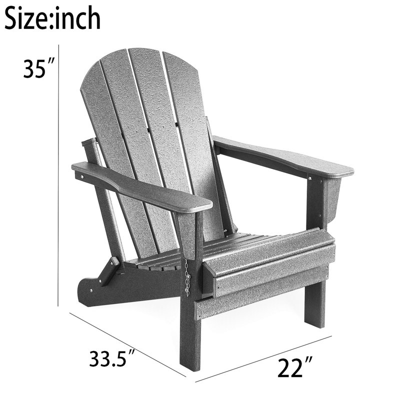 Chaise Adirondack pliante Hembert, Blanc