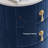 Blue 3 Drawers Velvet Round Nightstand With Sintered Stone Top-1398244320