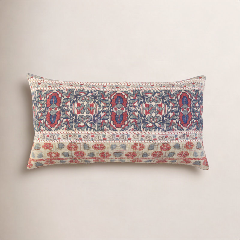 Thorin Embroidered Cotton Throw Pillow