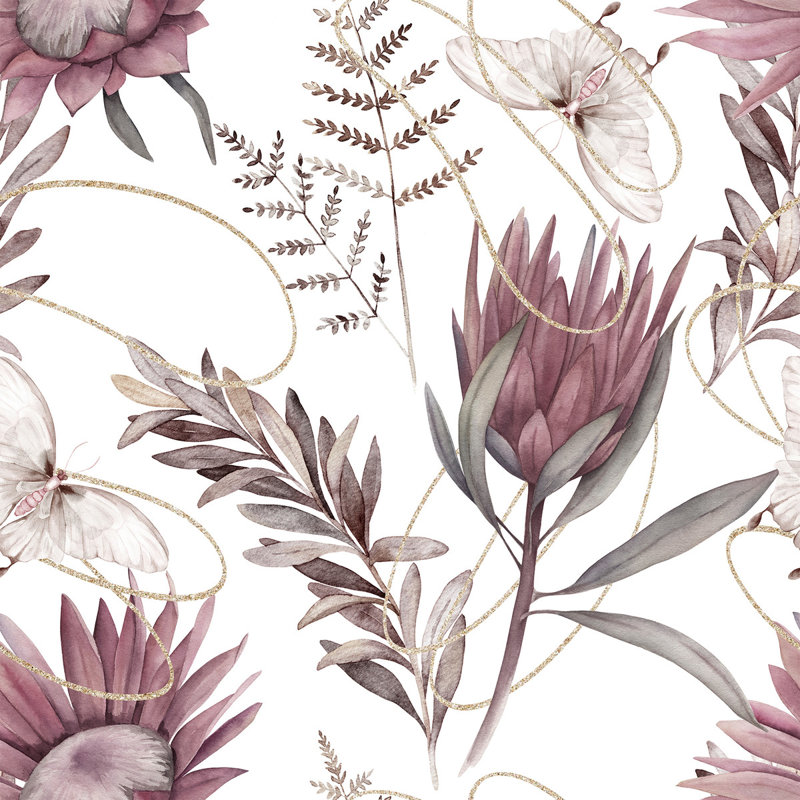 Floral Tile, 2.08' W x 10.42' L