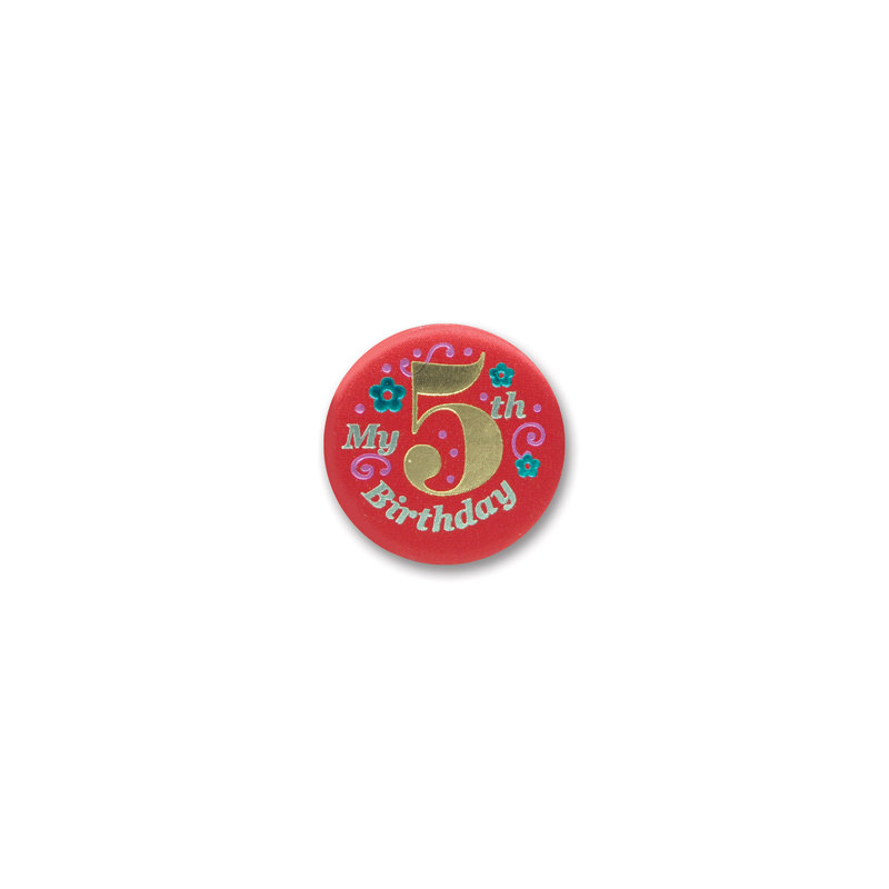 Mon "5ème" bouton de satin d'anniversaire