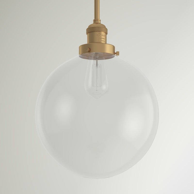 Glessite 1 - Light Single Pendant, LED, Matte White, Brushed Satin Nickel
