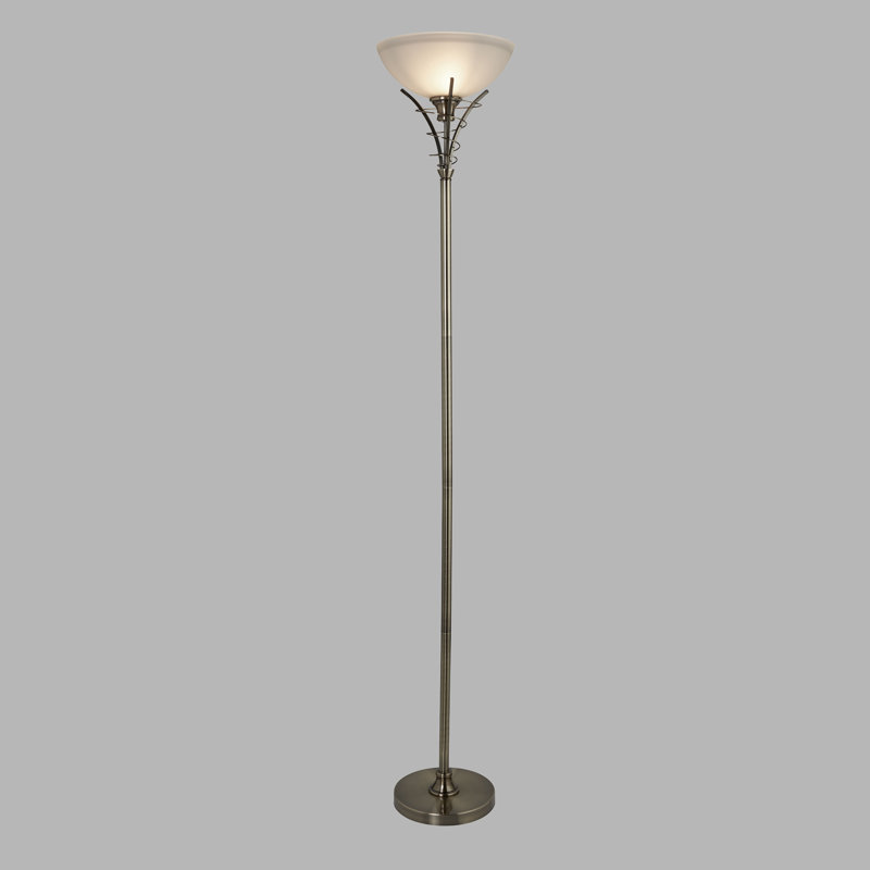 Pinckney 179cm Torchiere Floor Lamp, Brass